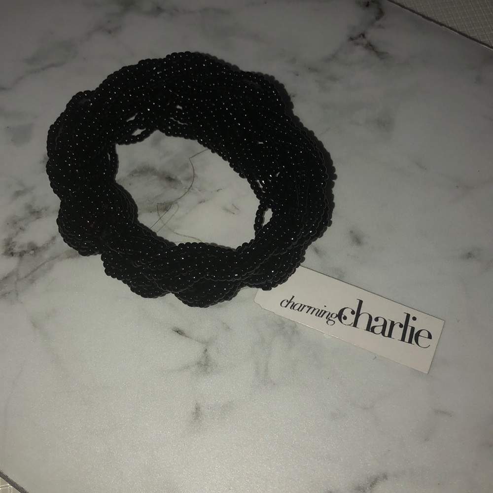 Black beaded bracelet